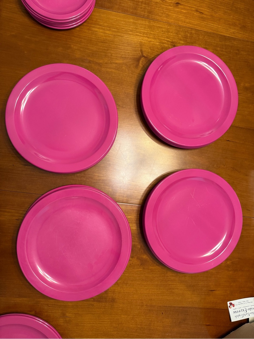 Vintage Texas Ware Raspberry Pink dinner plates